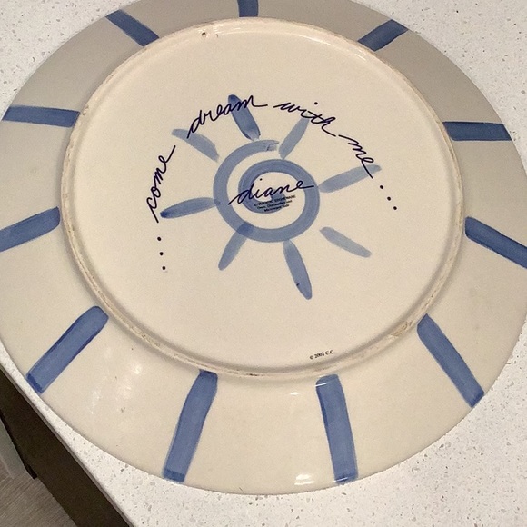 Diane Stoneware Artware Come Dream With Me Lipstick Fish Plate - Picture 7 of 9